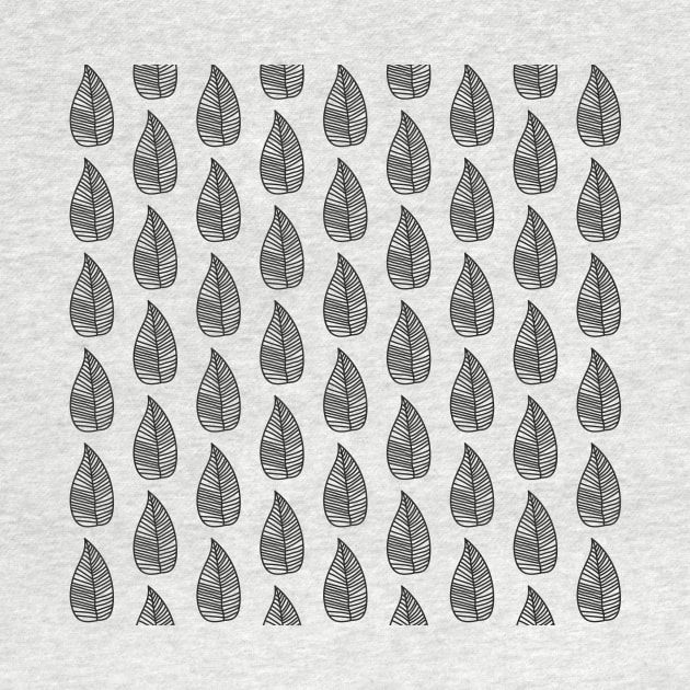 Scandinavian living leaf design minimal graphic artwork by nanaminhae